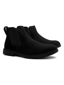 Men's Reinforced Suede Cowboy Boots + Cowboy Hat - 黑色 - 查看 4