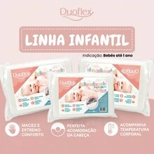 Baby Memory Foam Pillow With Anti-Suffocation Percale Cover, 200 Thread Count, Waterproof - Duoflex - trắng - Xem 2