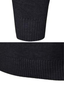 Men's Black Turtleneck Sweater, Slim Fit Ribbed Knit Long Sleeve Pullover, Stylish High Neck Sweater For Winter And Fall, Comfortable And Warm Knitwear For Casual And Semi-Formal Occasions, High-Quality Cotton Blend Turtleneck For Everyday Wear, Versatile Men's Sweater For Layering Under Jackets Or Over Shirts, Modern And Timeless Essential For Cold Weather - Black - View 5