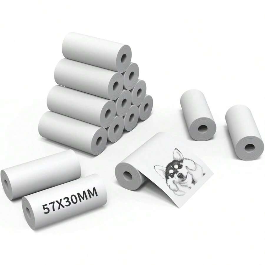 Coreless Thermal Receipt Roll 57*30 Receipt Paper 57*30Mm Printer Paper Thermal Pos Printing - White - View 1