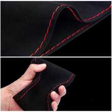 1pc Soft, Hand-Stitched Furry Steering Wheel Cover For 38cm Diameter Steering Wheel, DIY Sewing Needle And Thread - one-size - View 11