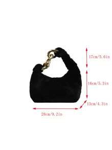 1 Pc Sản phẩm mới nhẹ nhàng cho mùa thu và mùa đông, với thiết kế họa tiết màu trơn trên thân túi và vải nhung nguyên chất, được trang bị thiết kế đóng mở kiểu khóa kéo, và tay cầm đa chức năng cùng dây xích kim loại ở trên cùng, dễ dàng mang theo. Đây là một chiếc túi xách thời trang dành cho phụ nữ phù hợp để sử dụng ngoài trời, có thể đựng mẫu, quà tặng bạn bè và tham dự đám cưới - Nhiều màu - Xem 11
