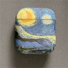 Creative Graffiti Oil Painting Protective Case Compatible With Airpods Pro 3/Pro 2, 1/2/3 Earphones, Anti-Drop Cover - Blue - View 12