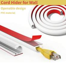 1 Stück 2m Kabelkanal mit seitlicher Öffnung, Kabel-Verlängerungsabdeckung zum Verbergen und Verstecken von Kabeln an der Wand, Kabelführungskanal, Kabel-Organizer