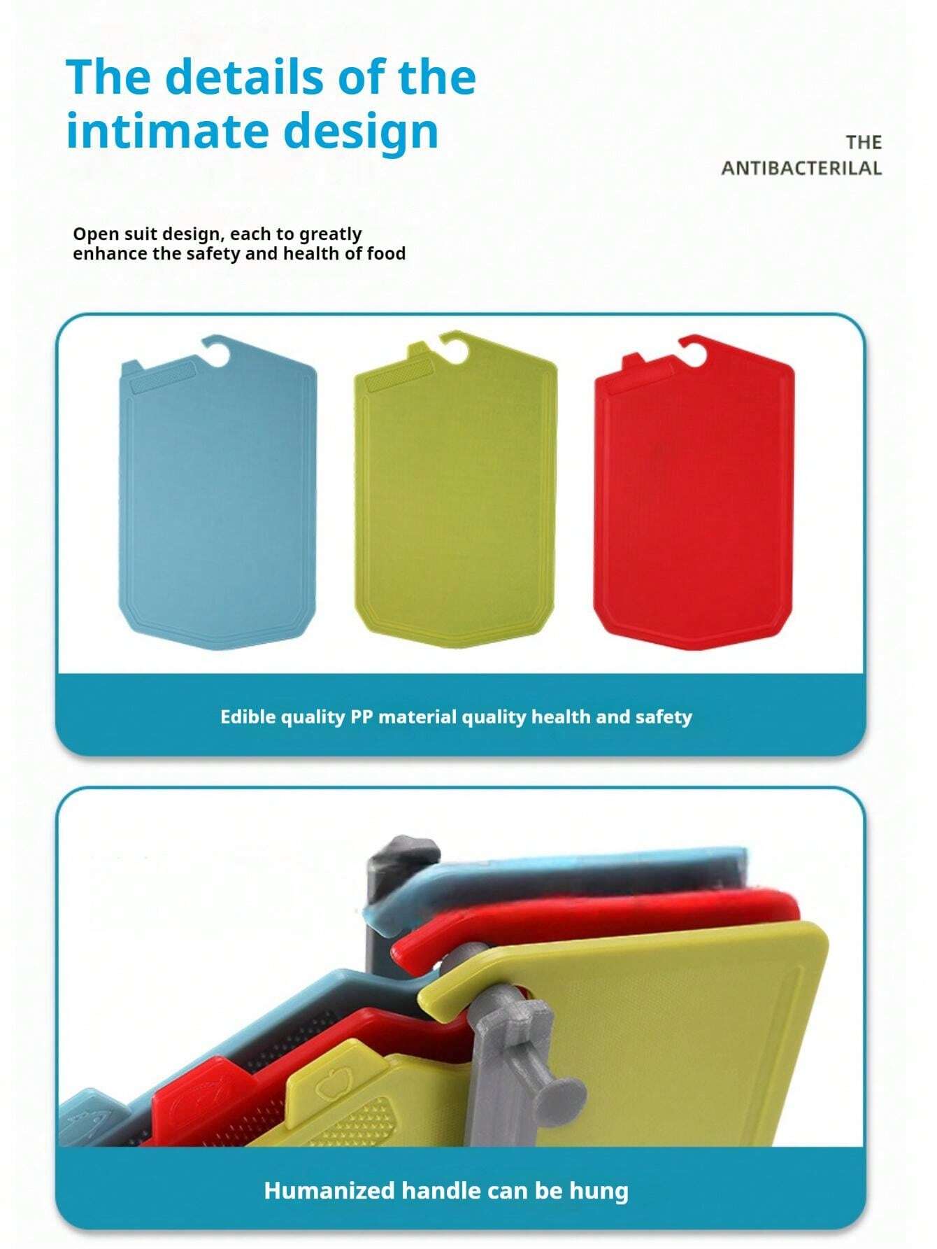 3Piece Suspension With Seat Raw Cooked Food Separation PP Plastic