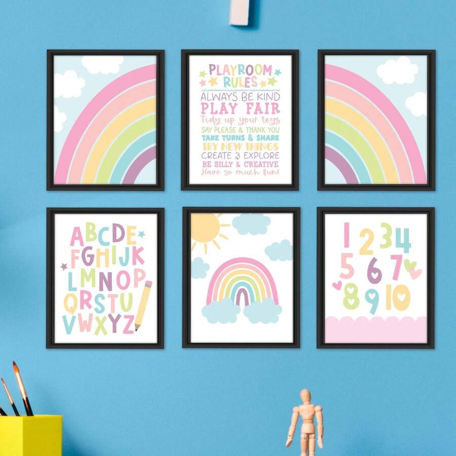 6 Colorful Kids Playroom Wall Decor Kids Playroom Decor Wall