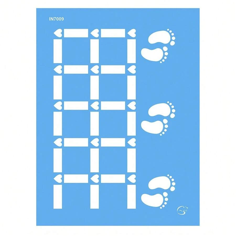 IN7009 - Chess/Foot - 15x20 - Naughty Cats Stencil - 單件 - 查看 1