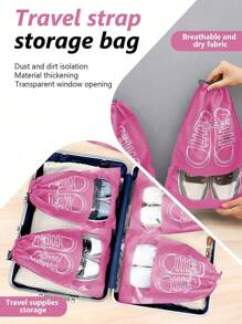 1/5/10pcs Shoes Storage Bag With Rope Travel Storage Bag With Secure Drawstring Closure Portable Waterproof Shoes Packing Bag Multifunctional Storage Bag Shoe Organizer Waterproof Beach Bag For Men And Women Travel Supplies, Home Storage And Organization Supplies Travel Essential Back To School Travel Essentials Travel Accessories Travel Must Haves Vacation Summer Holiday School Accessories Stuff Back To School Supplies