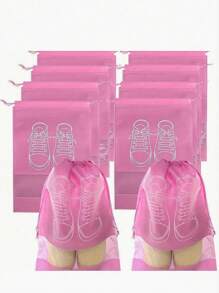 1/5/10pcs Shoes Storage Bag With Rope Travel Storage Bag With Secure Drawstring Closure Portable Waterproof Shoes Packing Bag Multifunctional Storage Bag Shoe Organizer Waterproof Beach Bag For Men And Women Travel Supplies, Home Storage And Organization Supplies Travel Essential Back To School Travel Essentials Travel Accessories Travel Must Haves Vacation Summer Holiday School Accessories Stuff Back To School Supplies