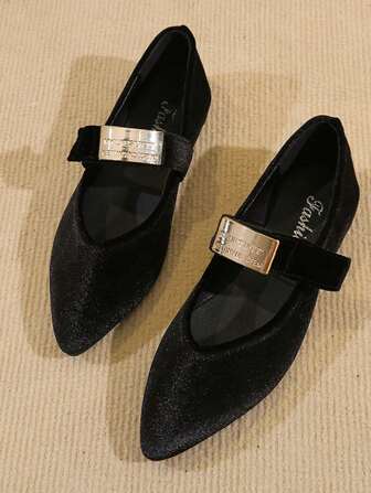 New 2024 Mary Jane Flats, Solid Color Soft Sole Shoes Vintage Design For Women