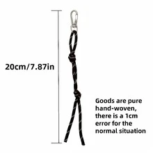 Phụ kiện thời trang đường phố, Mặt dây chuyền móc chìa khóa bằng dây thừng bện thủ công nhiều màu, Dây thừng thắt nút trang trí chức năng cho móc chìa khóa, Mặt dây chuyền túi xách, Dây đeo cổ tay, Mặt dây chuyền thắt lưng, Phụ kiện trang trí, Quà tặng hoàn hảo - Nhiều màu - Xem 9