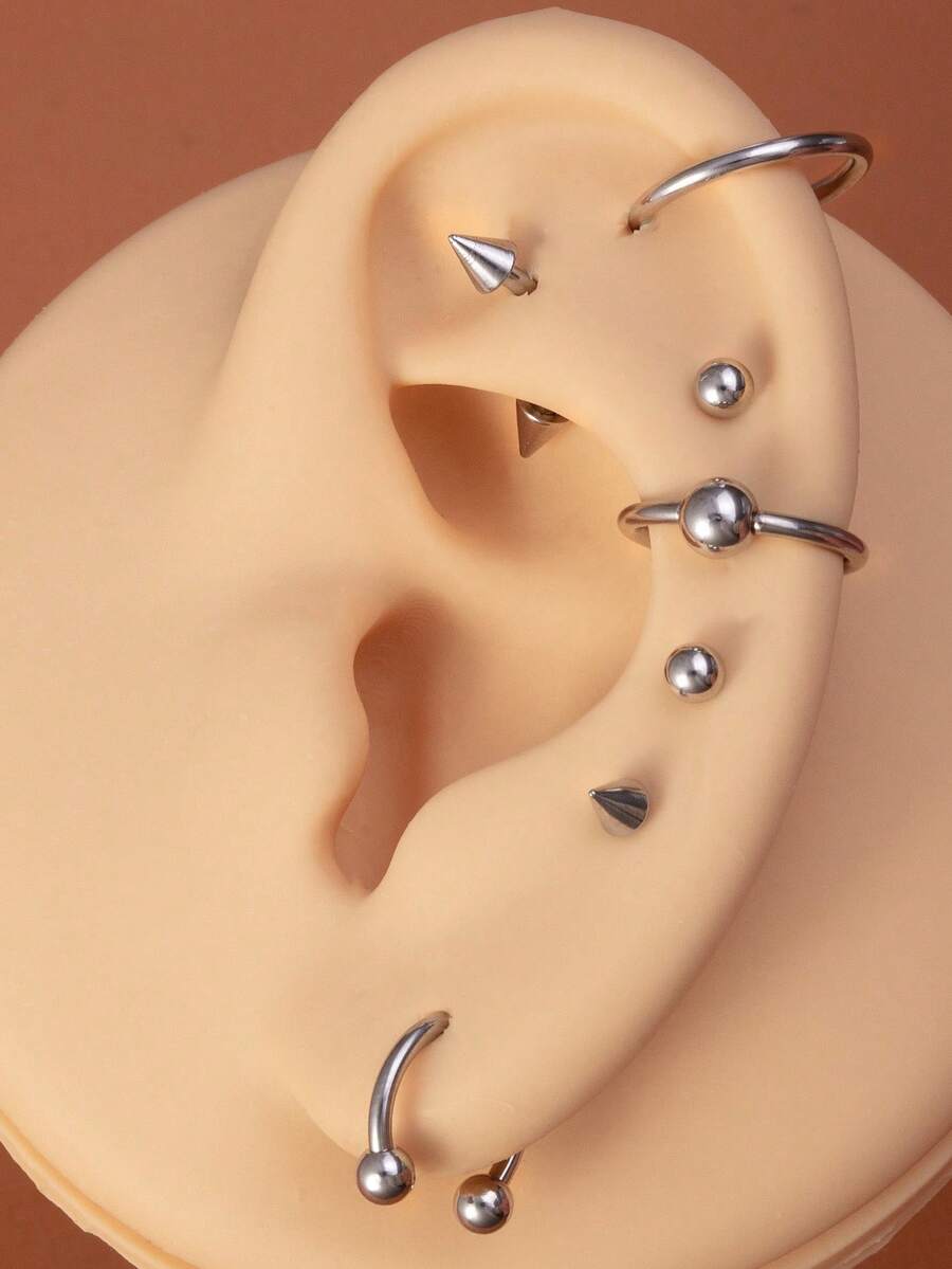 47pcs Body Septum Piercing Kits 18G Piercing Needles Pliers Tools For