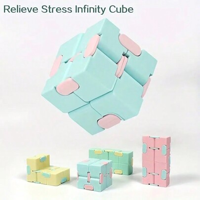 1pc Infinity Cube Fidget Toy, Creative Reversible Stress Relief Puzzle Toy For Kids, Portable Pocket Cube, Birthday/Easter/Christmas Gift, Holiday Toy