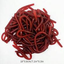 3 件装仿真软件蚯蚓TPR软胶材料恶作剧道具恶作剧玩具 - 彩色 - 查看 4