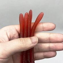 3 件装仿真软件蚯蚓TPR软胶材料恶作剧道具恶作剧玩具 - 彩色 - 查看 3