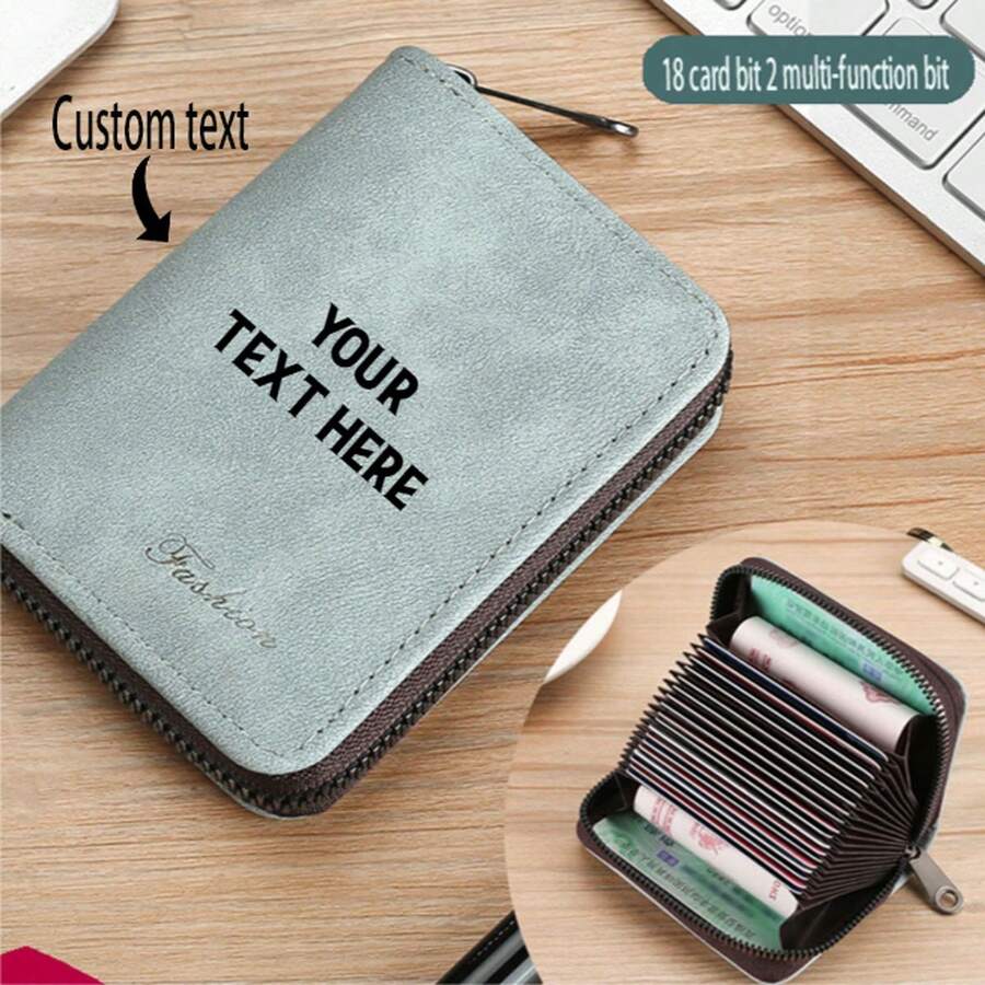 Personalized Engraved Card Holder, Compact High-End Driving License Wallet, Multi-Card Slot, Large Capacity Card Case For Men And Women,Purses And Bags Women - Multicolor - View 1