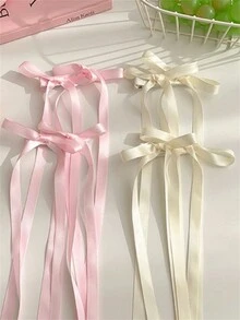 1 对/2 对/3 对编织发带蝴蝶结发夹，适合双马尾辫，可爱发饰 - 彩色 - 查看 13