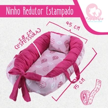 MeF Mae e Filho Double Layer Baby Bath Towel With Hood And Diaper Lining + Crib Reducer Nest For Newborn Baby 100% Cotton - Công chúa hồng - Xem 7