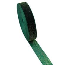 5 码/批圣诞丝带红色、绿色、黄色、亮丽新年天鹅绒丝带（无弹性）花环、礼品、包装、花圈、蝴蝶结