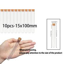 20 pezzi/10 pezzi Tubi di prova in plastica trasparente con tappo, buona tenuta ermetica, 15x100mm/16x100mm/16x150mm/20x150mm, adatti per la distribuzione di caramelle per feste, riempimento fai-da-te, conservazione di gioielli, perline, polveri, spezie, liquidi, uso in laboratorio o come decorazione, decorazione da giardino, decorazione per la casa, coltivazione e decorazione di piante, buona tenuta ermetica - Multicolore - Visualizzare 22