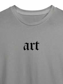 Men's T-Shirt With Art Print, Stylish Skater, 100% Cotton, Various Colors - Xám - Xem 2