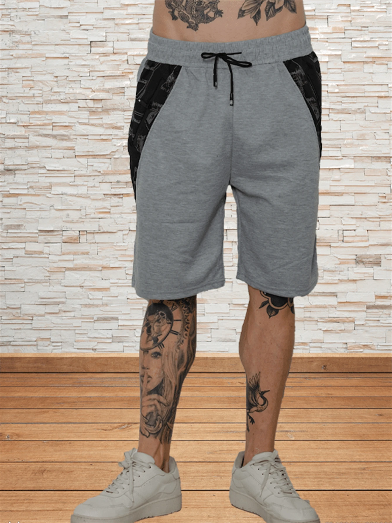 Men's Sweatpants / Zippered Pockets / Elastic Waist - 彩色 - 查看 1