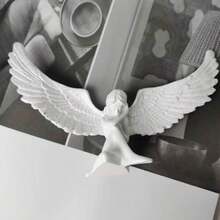 1 件复古天使树脂 3D 雕塑装饰，拥抱天使家居装饰，适用于卧室、客厅、办公室室内装饰、户外工艺装饰品、西式雕塑工艺品 - 彩色 - 查看 9