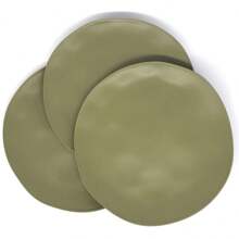 Set Of 6 Bamboo And PP Dessert Plates, Assorted, 19.5 Cm - Style And Sustainability For Your Table - 軍綠色 - 查看 1
