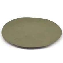 Set Of 6 Bamboo And PP Dessert Plates, Assorted, 19.5 Cm - Style And Sustainability For Your Table - 軍綠色 - 查看 3