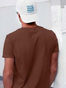 Men's T-Shirt 100% Cotton Premium Reality Moment Streetwear Shirt - 鏽棕色 - 查看 2