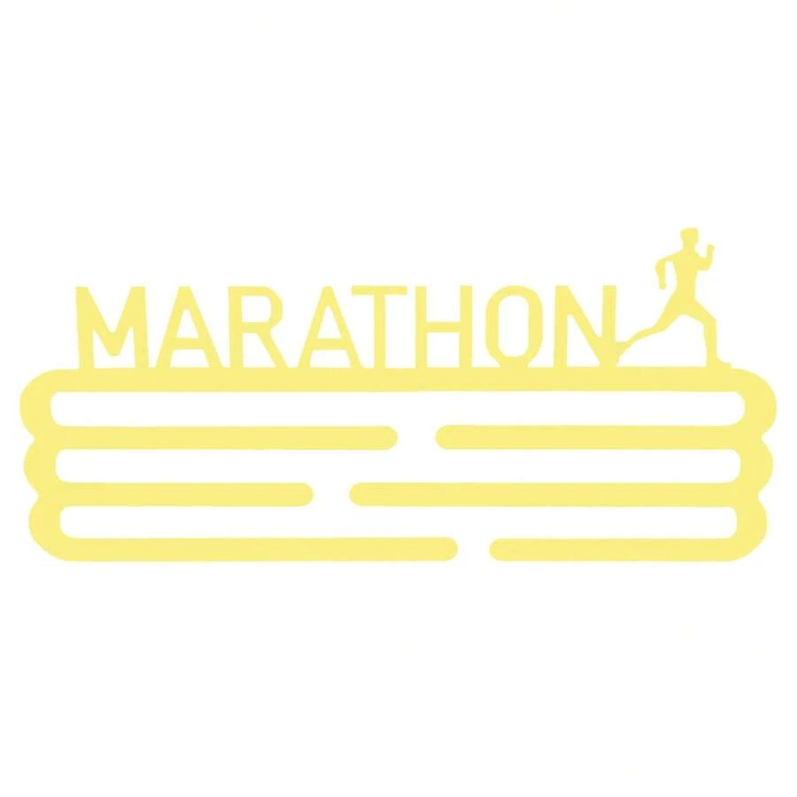 Well Home Pastel Yellow Marathon Medal Holder With Capacity For 15