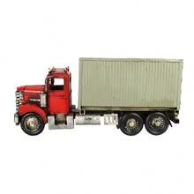 Verito Collectible Miniature Red Tin Box Truck Car - Đỏ - Xem 2