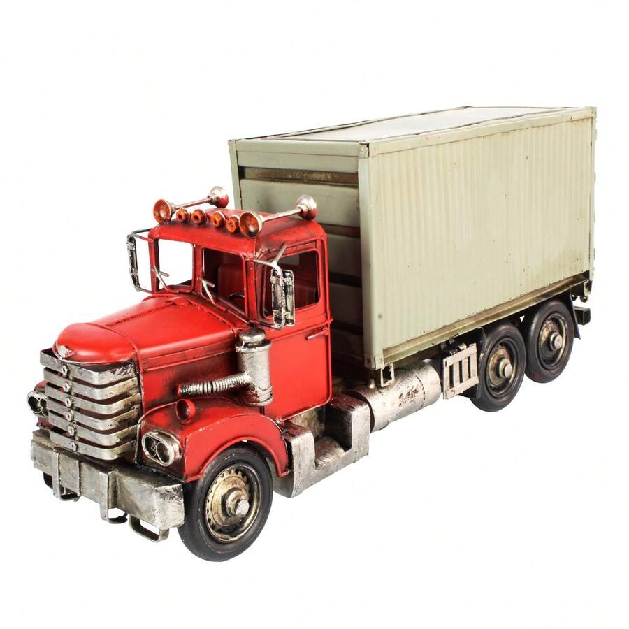 Verito Collectible Miniature Red Tin Box Truck Car - Đỏ - Xem 1