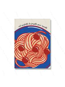 1 件时尚复古墙套装印刷美学酒吧推车艺术海报红色学院风画廊帆布画 YK2 宿舍意大利面厨房装饰壁画无框架 - 彩色 - 查看 40