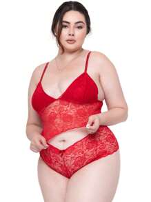 Golden Modas Kit 2 Lingerie Set Lace Waiting Husband Sensual Plus Size Cropped And Panties Shorts Sexy Intimate Fashion Factory Promotion Resale - trắng - Xem 2