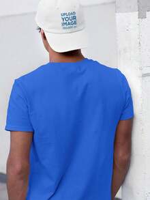 Men's T-Shirt 100% Cotton Premium Chicago 23 Streetwear Shirt - 寶藍色 - 查看 2