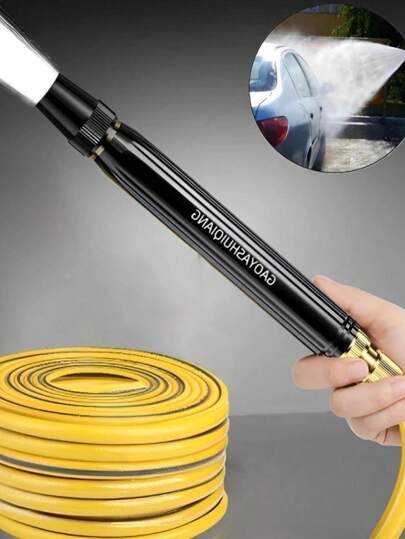 Kit 3 em1 Bico Esguicho De Alta Pressão Para Torneira Mangueira Lavagem De Carros Moto Rega Jardim Pulverizador