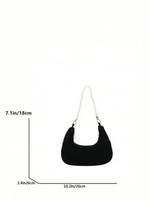 Bolso de Hombro/Axila para Mujer, Casual, Minimalista, Espacioso, Ligero y Versátil - Negro 3 - Ver 9