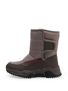Botas de nieve cómodas para niños, botas forradas suaves y calientes, adecuadas para interiores, exteriores y viajes, otoño e invierno