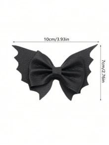 1 件/2 件，万圣节蝴蝶结黑色蝙蝠蝴蝶结发夹，女士，万圣节派对 - 黑色 - 查看 2