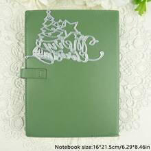 1 件圣诞树边框，星形圣诞树，圣诞快乐文字图案，金属碳钢切割模具，适用于 DIY 手工相册、剪贴簿、生日贺卡、节日压花卡装饰 - 銀色 - 查看 6