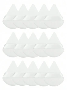 3/8/15/24 miếng mút trang điểm hình tam giác, dụng cụ trang điểm mỹ phẩm, mút trang điểm BB dạng đệm khí, mút trang điểm khô và ướt, mút trang điểm hình tam giác mềm mại và mịn màng cho mặt và cơ thể, bộ dụng cụ trang điểm - trắng - Xem 3