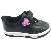 Molekinha Children's Tennis Shoes With Shiny Heart Varnish - 黑色 - 查看 3