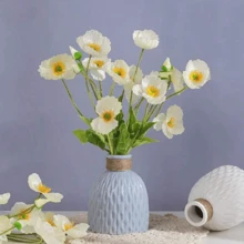 1 pieza de maceta de plástico corrugado, decoración para el hogar, disponible en varios colores, adecuado para arreglos florales DIY, comedor, sala de estar, balcón, decoración de boda, jarrón, decoración de habitación, jarrón de vidrio