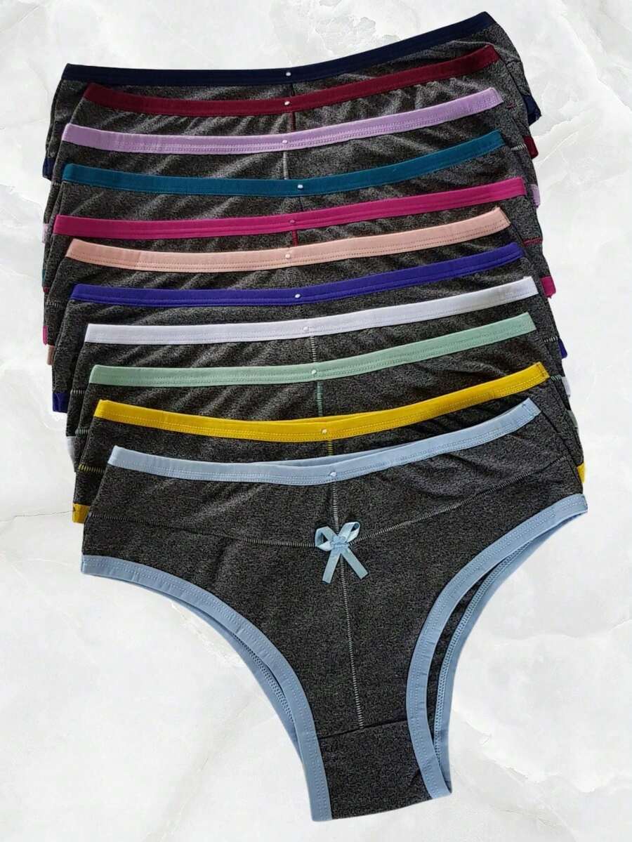 Kit 10 Plus Size Microfiber Panties For Postpartum - Comfortable - Ana Plus - Nhiều màu - Xem 1