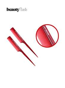 5By Professional Fine Tip Comb - Màu Đỏ Sâu - Xem 2