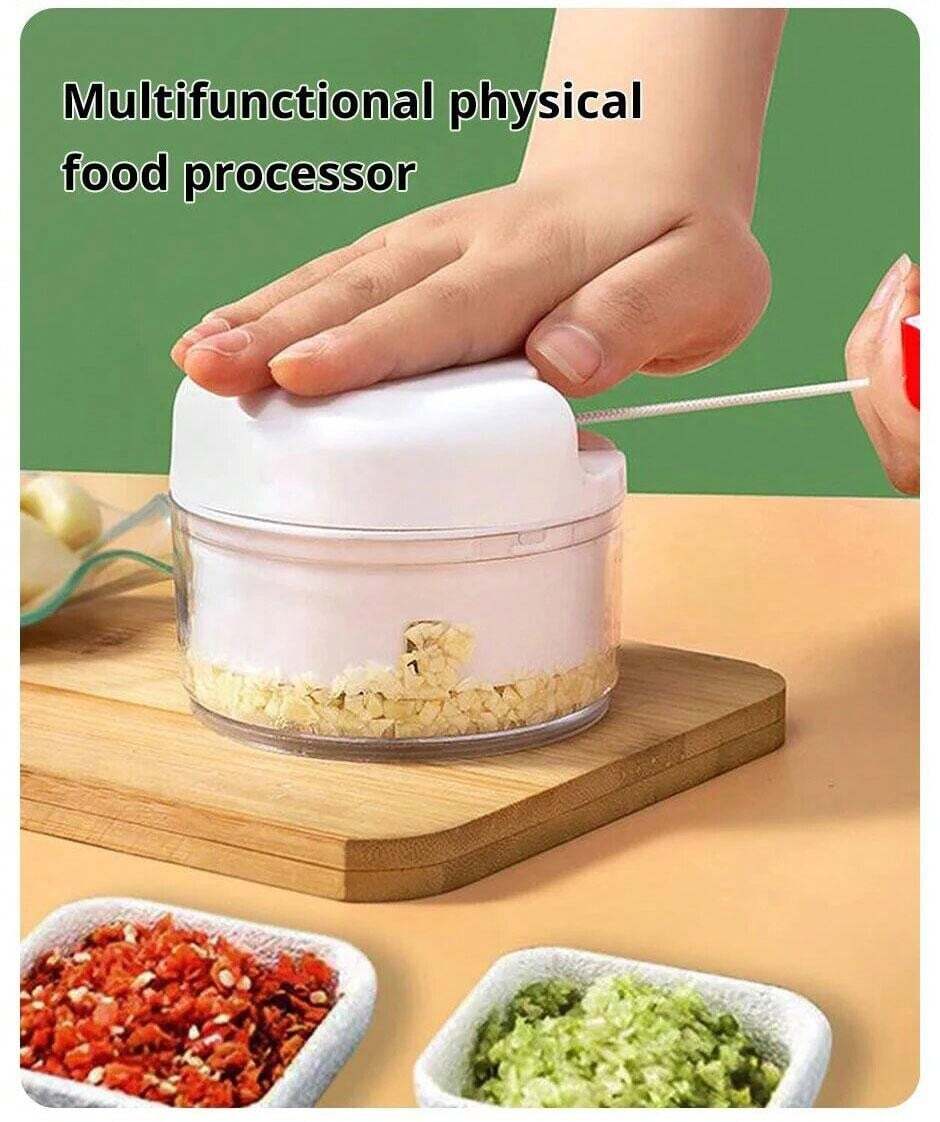 1pc White Hand Pulled Garlic Grinder In The Kitchen Palm Multi