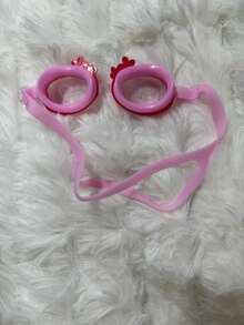 Kids Swimming Goggles - 淺粉紅色帶花 - 查看 2