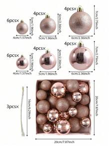 28 chiếc-Đồ trang trí cây thông Noel dạng bóng mờ, Vật dụng trang trí cửa sổ, Bộ hộp quà tặng mặt dây chuyền hình bóng trang trí Giáng sinh, Bố cục cửa sổ trung tâm mua sắm, Khách sạn, Gói đồ trang trí cây thông Noel, Trang trí tiệc Giáng sinh - Hoa hồng vàng - Xem 7