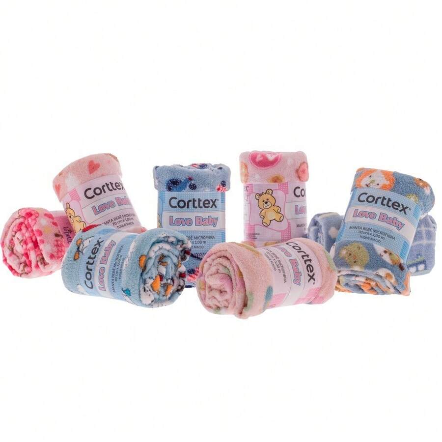 Soft Microfiber Anti-Allergic Baby Blanket For Boys And Girls With Cute Print - Bụi hồng - Xem 1